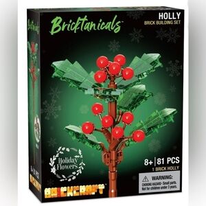 Brickcraft Bricktanicals Holly Brick Building Kit (81-Plastic Piece Set)